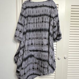 bryn Walker Charcoal Tie-Dye Top